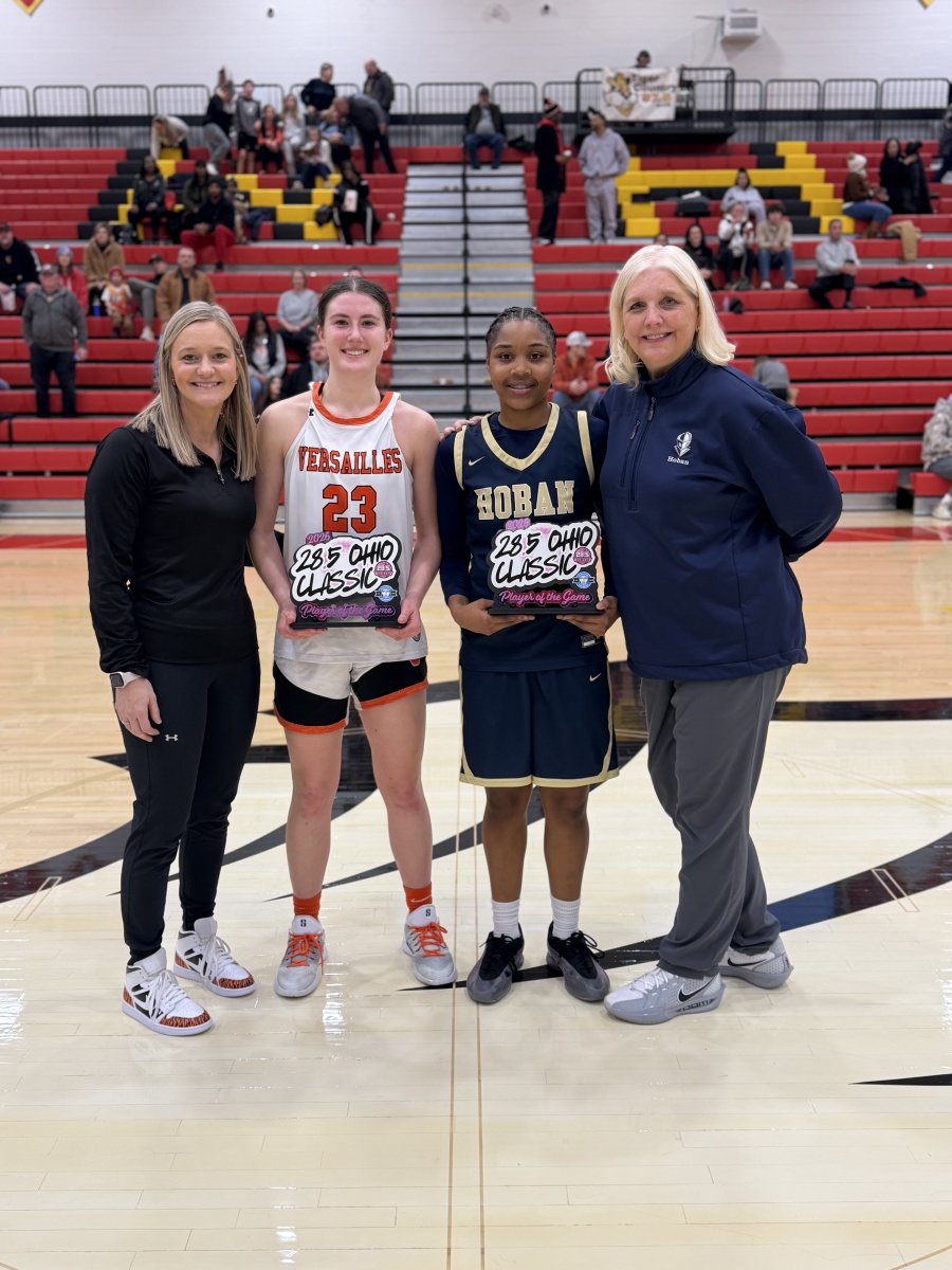 ohioBKcoaches's tweet photo. Hoban wins it over Versailles in Game 4 of the 28.5 Ohio Classic presented by BSN Sports/Surge. Congrats to our Players of the Game.
Katey Litten (Versailles)
Amariya Davis (Hoban) https://t.co/iMiQgdLGmS