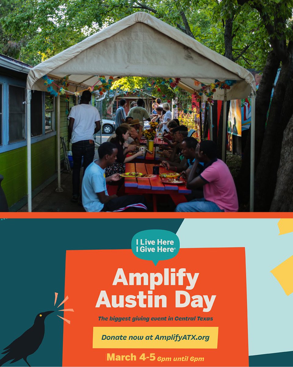 Casa Marianella is taking part of #AmplifyATX again this year - the biggest 24-hour giving event in Central Texas 🧡 

To donate early or start a fundraiser for Casa, visit amplifyatx.org/organizations/… 🏡

Thank you as ever for your support of immigrants and asylum seekers in Austin