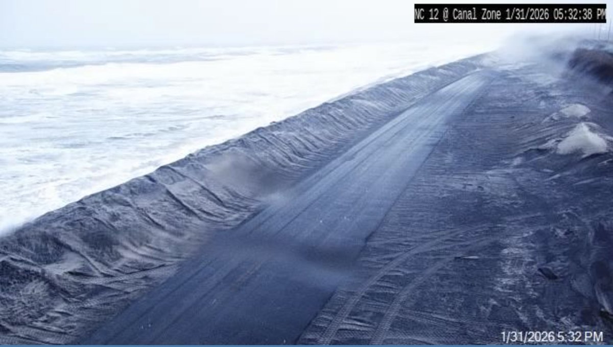 Due to deteriorating conditions and poor visibility, we are CLOSING NC12 between the Marc Basnight Bridge and Rodanthe at 6 p.m. in order to protect the safety of motorists and our road crews.
