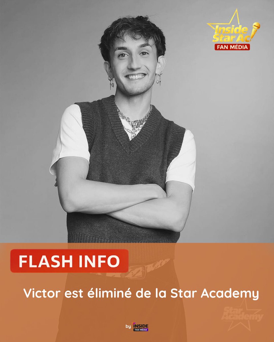 insidestarac's tweet photo. 🚨 – ALERTE INFO – Élimination Star Academy

🎊🎉✨ Ambre devient la DEUXIÈME FINALISTE DE LA SAISON ✨🎉🎊

😢 Victor est donc éliminé aux portes de la finale

#StarAcademy #StarAcademyLive #StarAcademy2025 https://t.co/qj9CuV3ujT