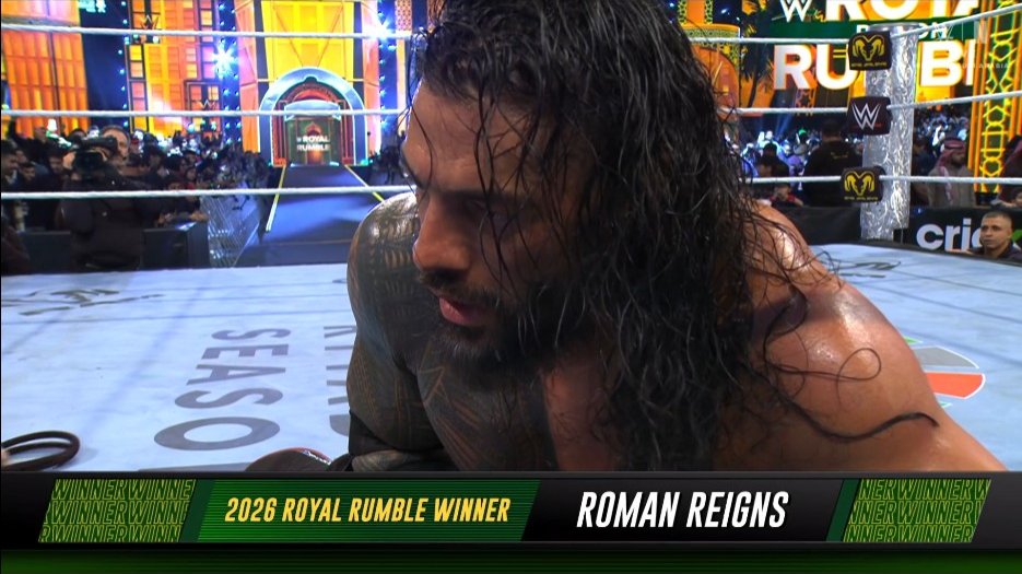 2026 ROYAL RUMBLE WINNER is ROMAN REIGNSNNNSS

We are Soo Back Man

#RoyalRumble