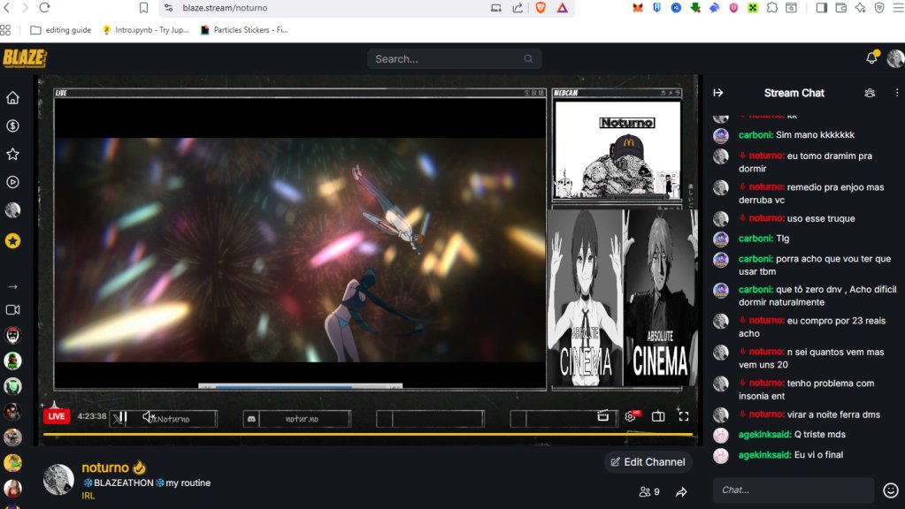 Tried some live with something different today, a #chainsawman movie, called some friends to watch with me on <a href="/blaze_stream/">Blaze</a>, I rewatched it but it hits different when you with other people!