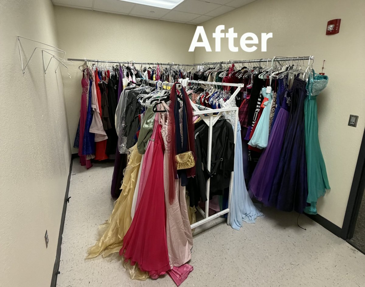 After almost a year of dreaming, the Rattler Closet is finally becoming a reality. Grateful beyond words for the students who showed up early on a cold Saturday and gave selflessly to make this happen. Thank you to Ms. Cordero for helping. We definitely strike as one. 💜🐍