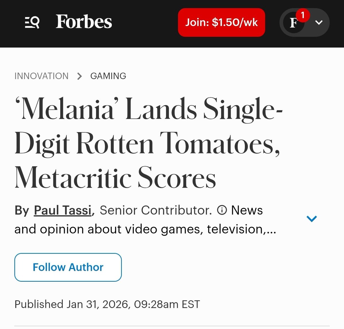 mmpadellan's tweet photo. @MELANIATRUMP Nah, disagree.

Your astroturfed maga reviews are not enough to save this complete fiasco ego project from the flaming dumpster fire of movie flop history.

We really don't care, do you? https://t.co/fCW3GyrwcP