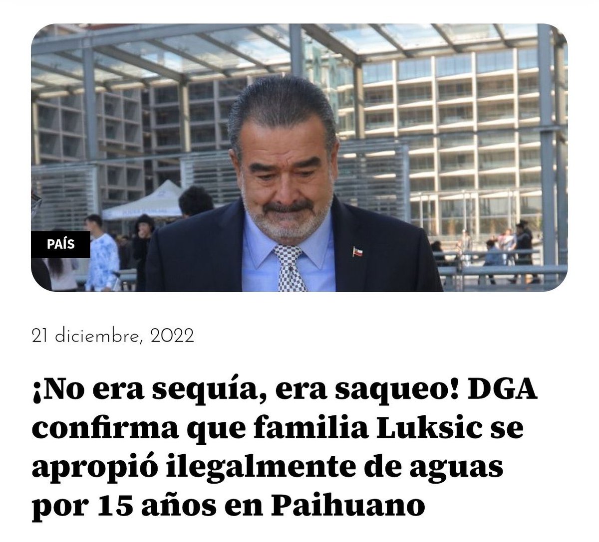 BotCheckerCL's tweet image. Como podríamos dudar del buen hombre que durante 15 años usó una bomba para robar el agua (del consumo y riego) a todo un pueblo en una zona ya afectada por sequía prolongada y escasez hídrica.

Como podríamos siquiera dudar de la palabra de tan magnánimo y bondadoso ser humano.