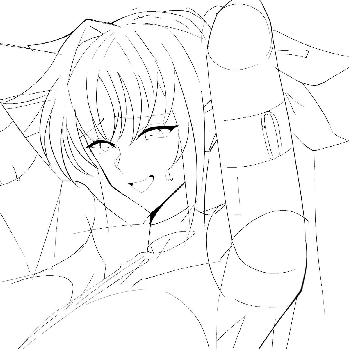 フェイトそん(依頼文を読んでいたらツインテではなくストレート希望が濃厚な気がしてきたからツインテ部分は消しますヌンデ…) 