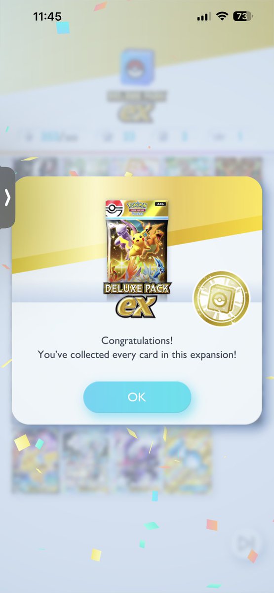 thomasthebear's tweet photo. F I N A L L Y ! 

My First Ever Entire Set Completion, Deluxe Pack ex, for Pokémon TCG Pocket! Thanks to Everyone Who Helped Along the Way! Still looking for One Copy of Professor’s Research! 

If You Want to Trade, My Friend ID is 5845874542636899

#ptcgp #PokemonTCGPocket https://t.co/eRtc4dthHN