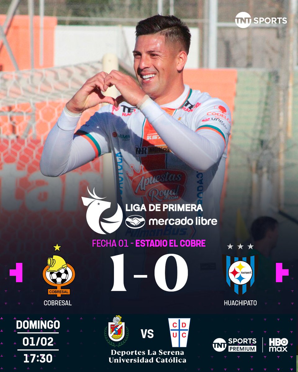 ⛏️🟠⚪ ¡El equipo de Don Gustavo Huerta!

Cobresal venció por la mínima a Huachipato tras el tanto de Steffan Pino, y comienza con el pie derecho su incursión en la #LigaDePrimeraMercadoLibre 2026, en este #MatchdaySábado.

Disfruta de lo mejor del fútbol chileno. Suscríbete a