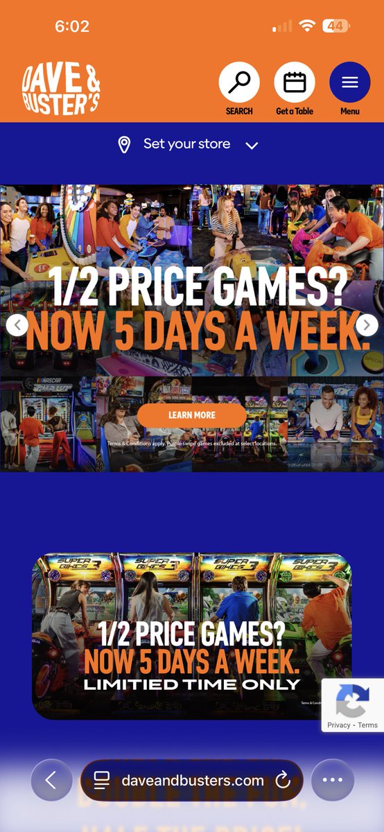DeanMMorrow's tweet photo. @DaveandBusters can I get free play for life for pointing out that the word limited isn’t spelled that way? The sites been like that for at least a day. https://t.co/OEOW75av5T