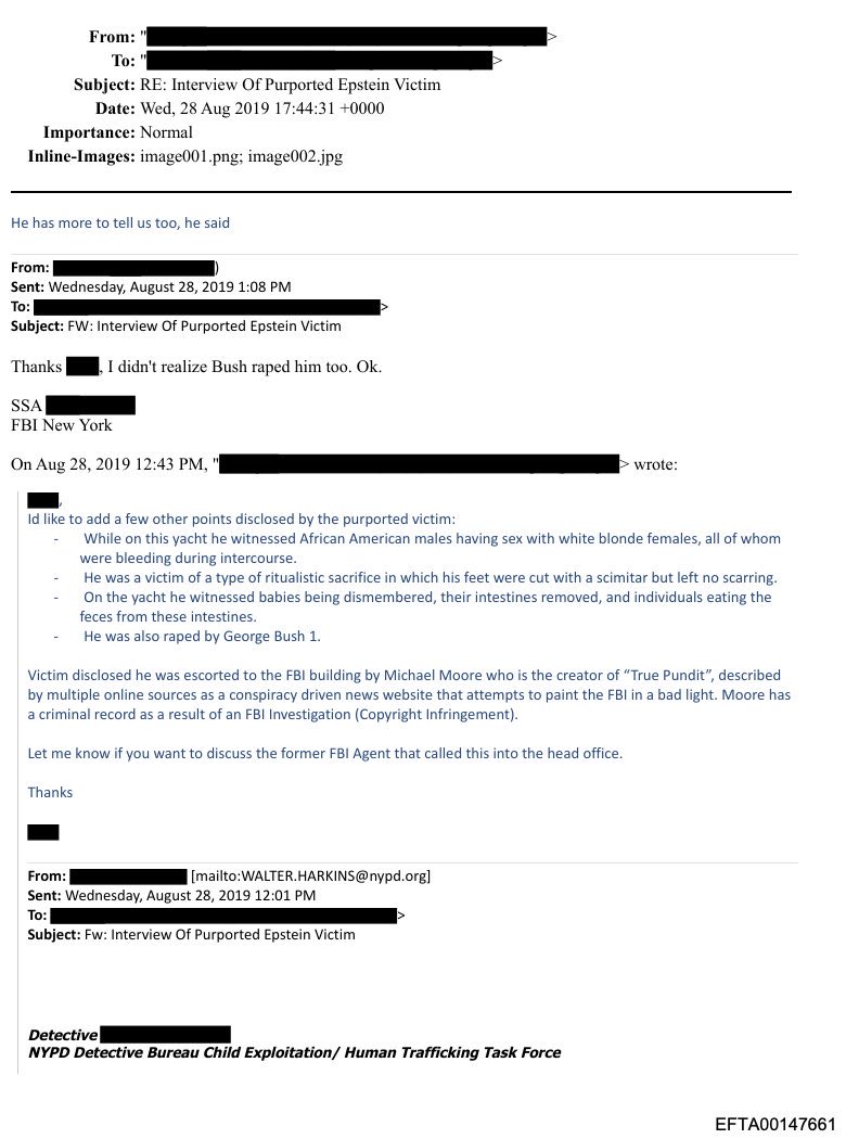 🔴 Hayır yanlış okumadınız.

Epstein mağduru, Başkan Bush tarafından t*cavüze uğradığını ve bir bebeğin p*rçalanmasına tanık olduğunu söyledi.