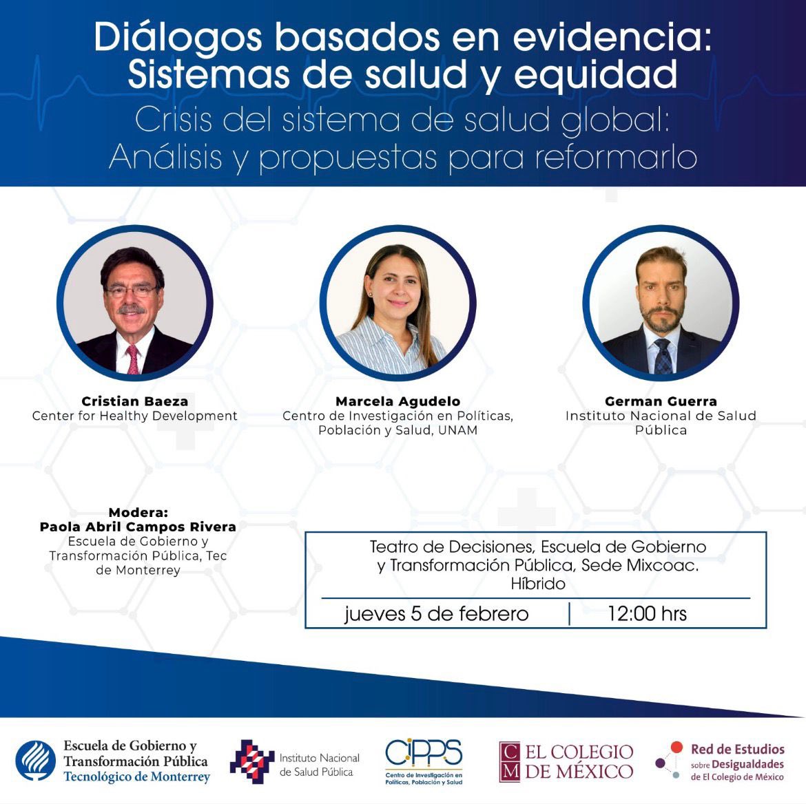 gutierrezjp's tweet image. Diálogos basados en evidencia: Sistemas de Salud y Equidad @inspmx @EVIS_EGobyTP @des_igualdades y @cippsunam reinicia en este 2026 abordando la crisis del sistema de salud global. Acompáñanos este jueves 5 a las 12 hora CDMX Para registrarse: forms.cloud.microsoft/r/7JXyCLh8K9.