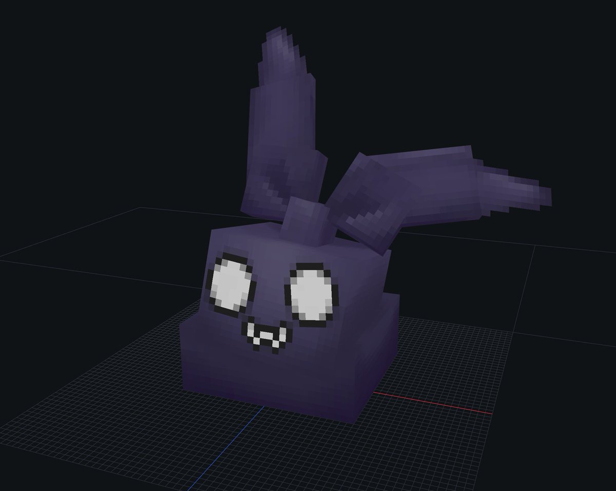 I've been playing #Hytale recently in my free time, so I re-created the little guy from my pfp in the game's art style :3