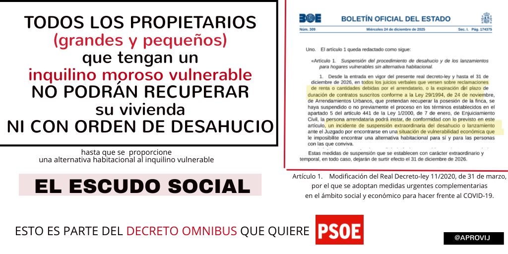 <a href="/laSextaXplica/">laSexta Xplica</a> <a href="/Jon_Echeverria_/">Jon Echeverría</a> Es muy fácil no leer el artículo 1 del decreto y ceñirse al 1Bis. Sí afecta al pequeño propietario. Hay mucha Gente trabajadora y jubilada manteniendo con sus recursos a las “familias vulnerables” el escudo social es el ciudadano de a pie y debe ser la administración #aprovij