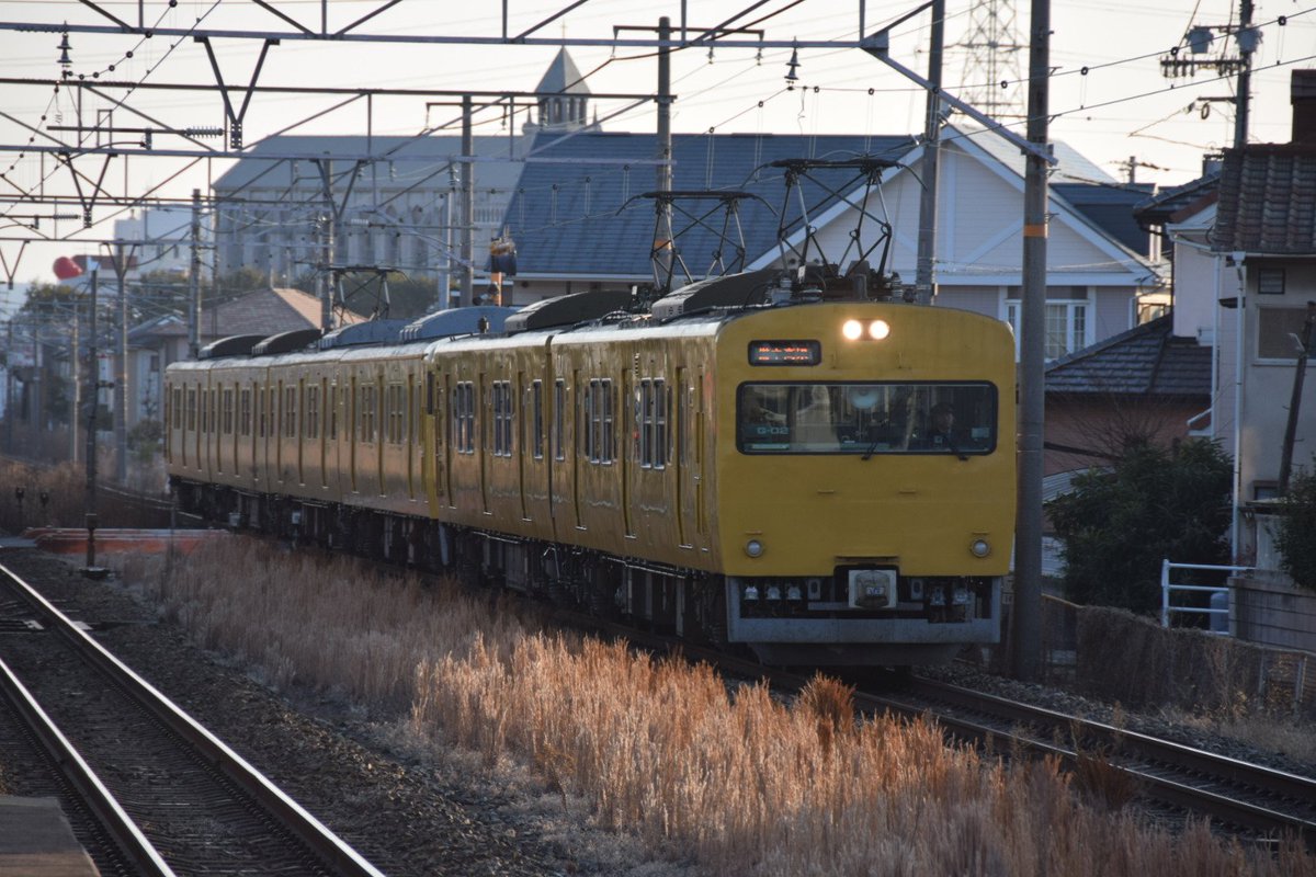 1821M : 115系G-02編成+A-06編成 庭瀬にて G+Gを撮る予定が、まさかの