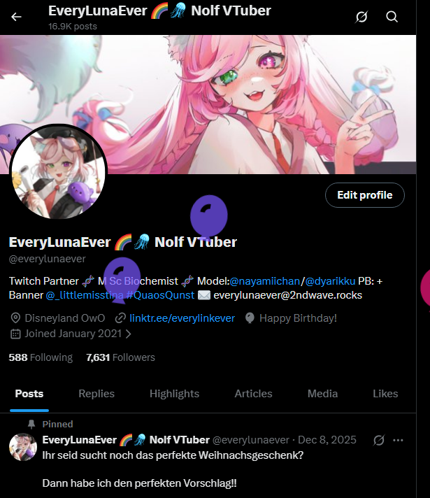EveryLunaEver 🌈🪼 Nolf VTuber tweet media