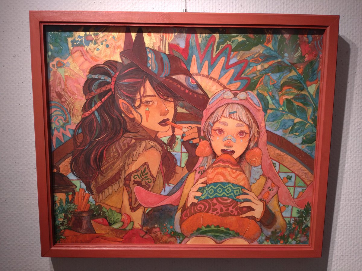 czx05070's tweet photo. 森川琴美先生の個展、
この素敵な空間にいられる幸せ！
素晴らしい絵ばかり！
絵の表情が本当に好き！
多くの方が来場されるの納得です！
さらに多くの方にご覧頂きたいです！ https://t.co/w6311jXlZs