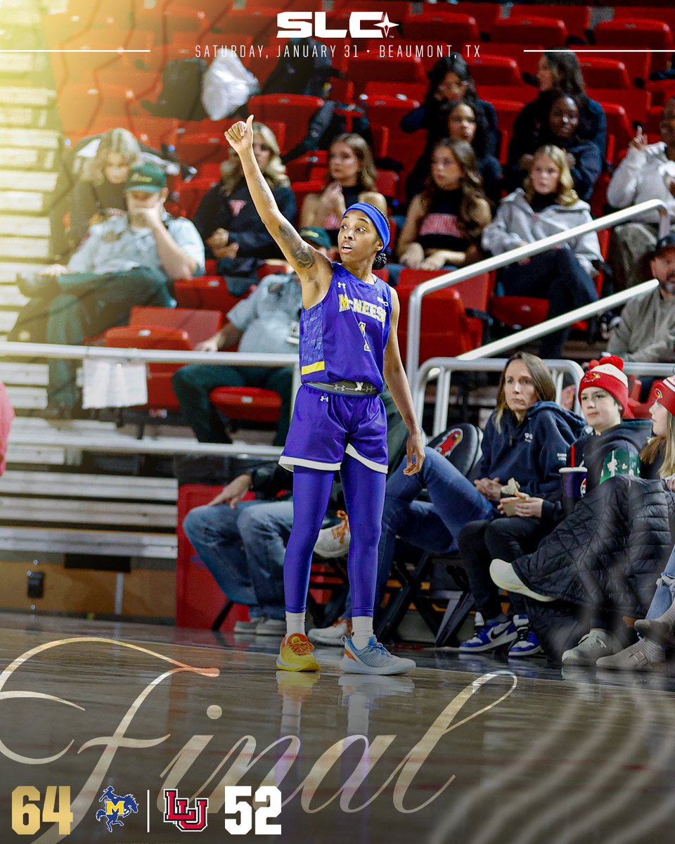 SouthlandSports's tweet image. UNDEFEATED HOME STREAK SNAPPED

@McNeeseWBB takes down the Cardinals at home, handing Lamar its first home loss of the season. The Cowgirls complete a season sweep against Lamar!