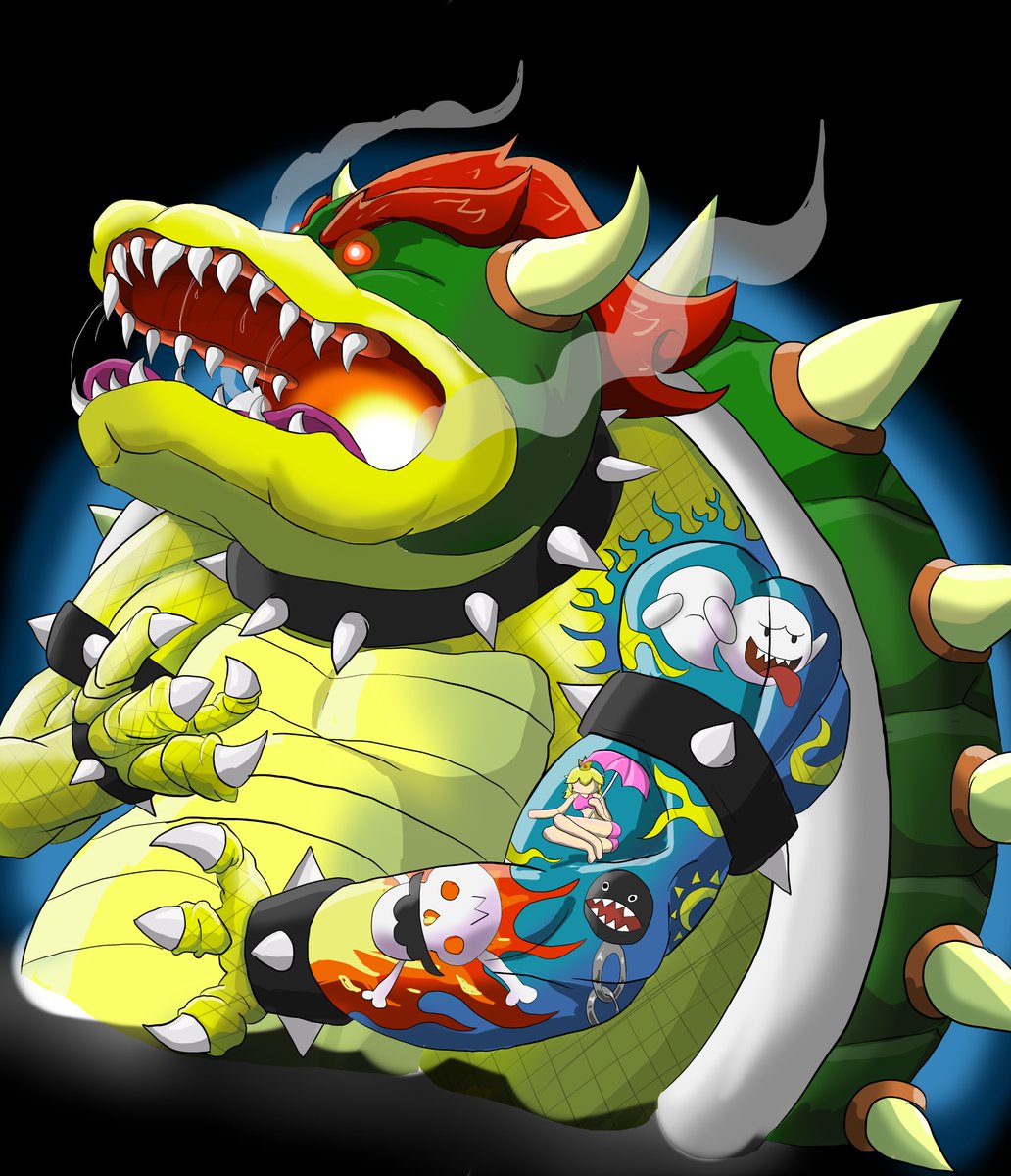 Sarc4sm0's tweet photo. desenho que eu fiz do bowser
.
.
.
#drawing #desenho #arte #art #mario #copa #bowser #tatuagem #tattoo #boss #painttoolsai #turtle #fire #drawing #cartoon #nintendo #supermario #SmashBros https://t.co/bv6ezl9ovp
