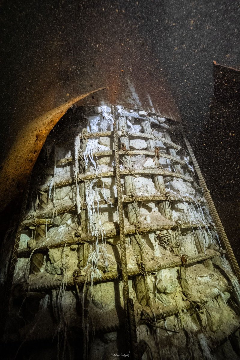 Un bosque de columnas de acero y concreto que están afectando el acuífero subterráneo más importante de México en la península de Yucatán.

Metales que se corroen por la sal disuelta en el agua, que eventualmente llegarán a los arrecifes.

Derrames de concreto y muy posiblemente