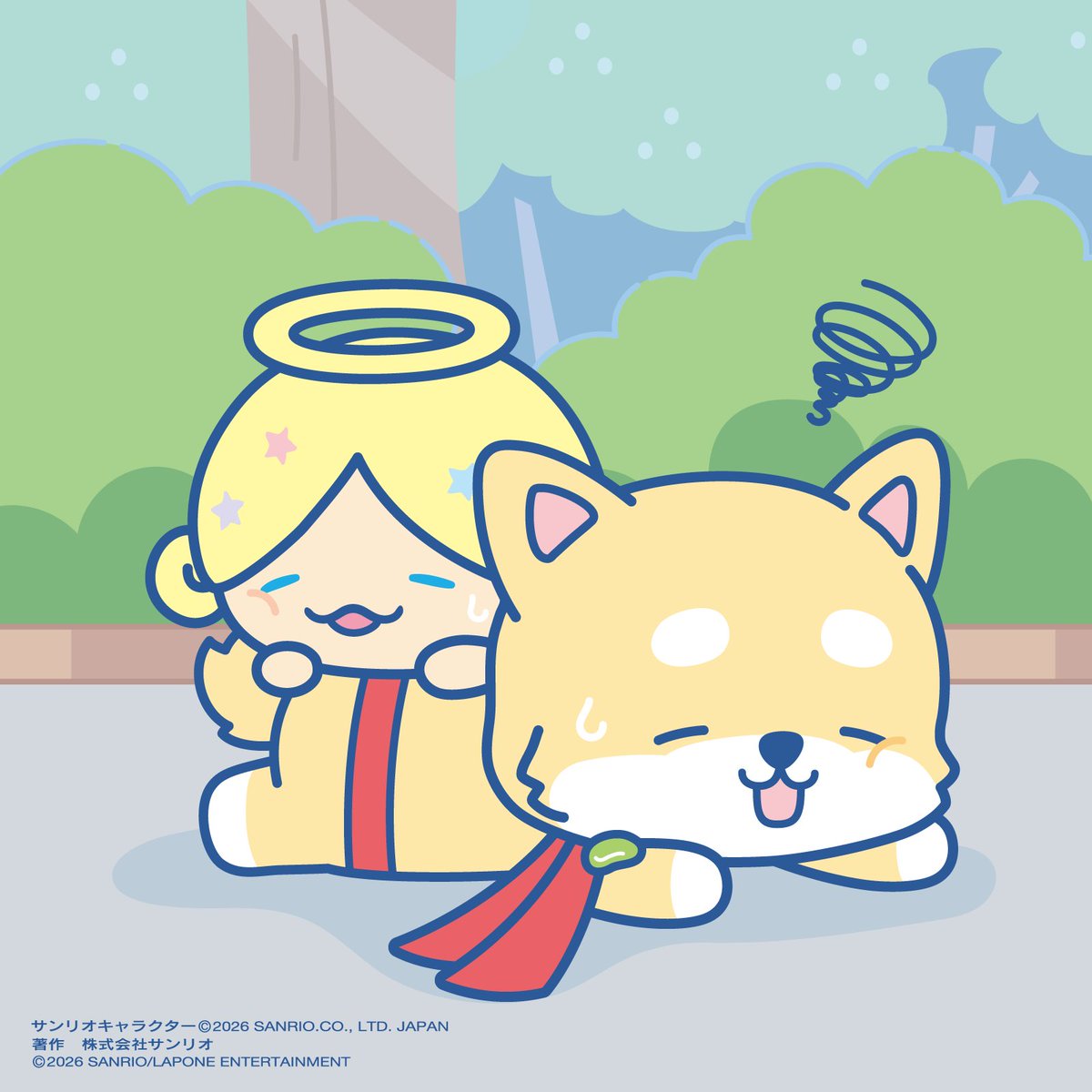 jo1xsanrio's tweet image. 🐶「空を飛ぶってすごいことだな」
👼「ちょっと休憩するもこ～」

第17話の本編はこちらから👀💪
⏩youtu.be/wGy48GXLYik

#JOCHUM #JOCHUMテレビアニメ  
#もこ #まめちぃ