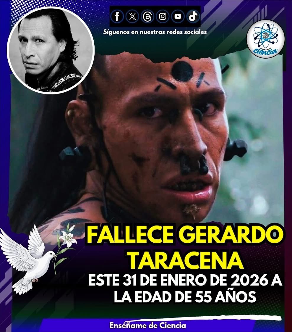 🚨 LUTO EN EL CINE MEXICANO 🎬🇲🇽

Falleció el actor mexicano Gerardo Taracena, reconocido internacionalmente por su fuerza actoral y su presencia en grandes producciones de Hollywood y Netflix.

Participó en películas icónicas como:
🎥 Apocalypto
🎥 Man on Fire
🎥 The Mexican
🎥