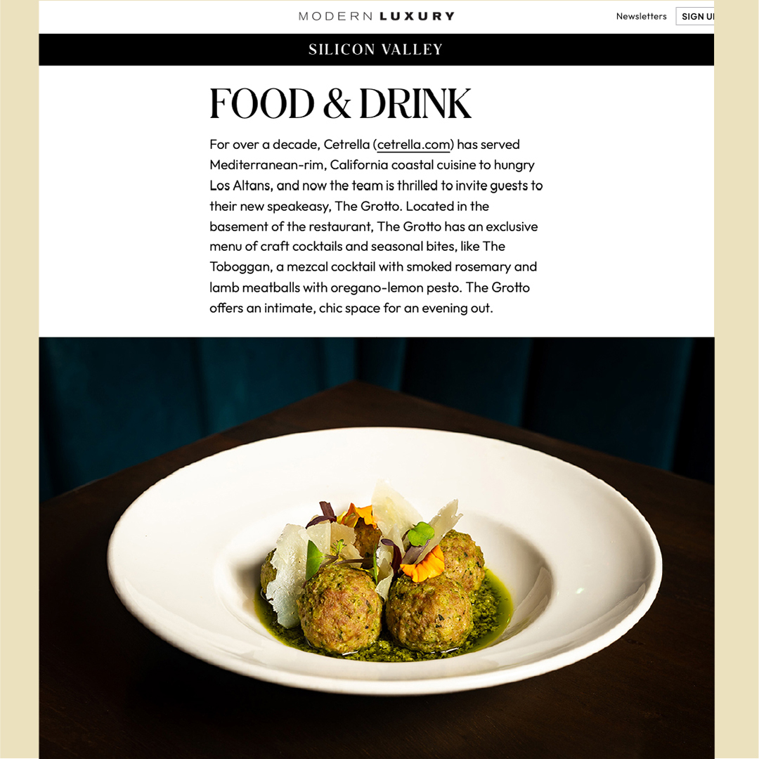 Cetrella thanks MODERN LUXURY Silicon Valley for The Grotto’s mention in Katie Sweeney’s “Living Well in Los Altos”

BOOK NOW
sevenrooms.com/reservations/c…

@siliconvalleymag @modernluxury@sweenkat @photosbyseeger #TheGrottoSpeakeasy #speakeasy #cocktails #mocktails #beer #snacks