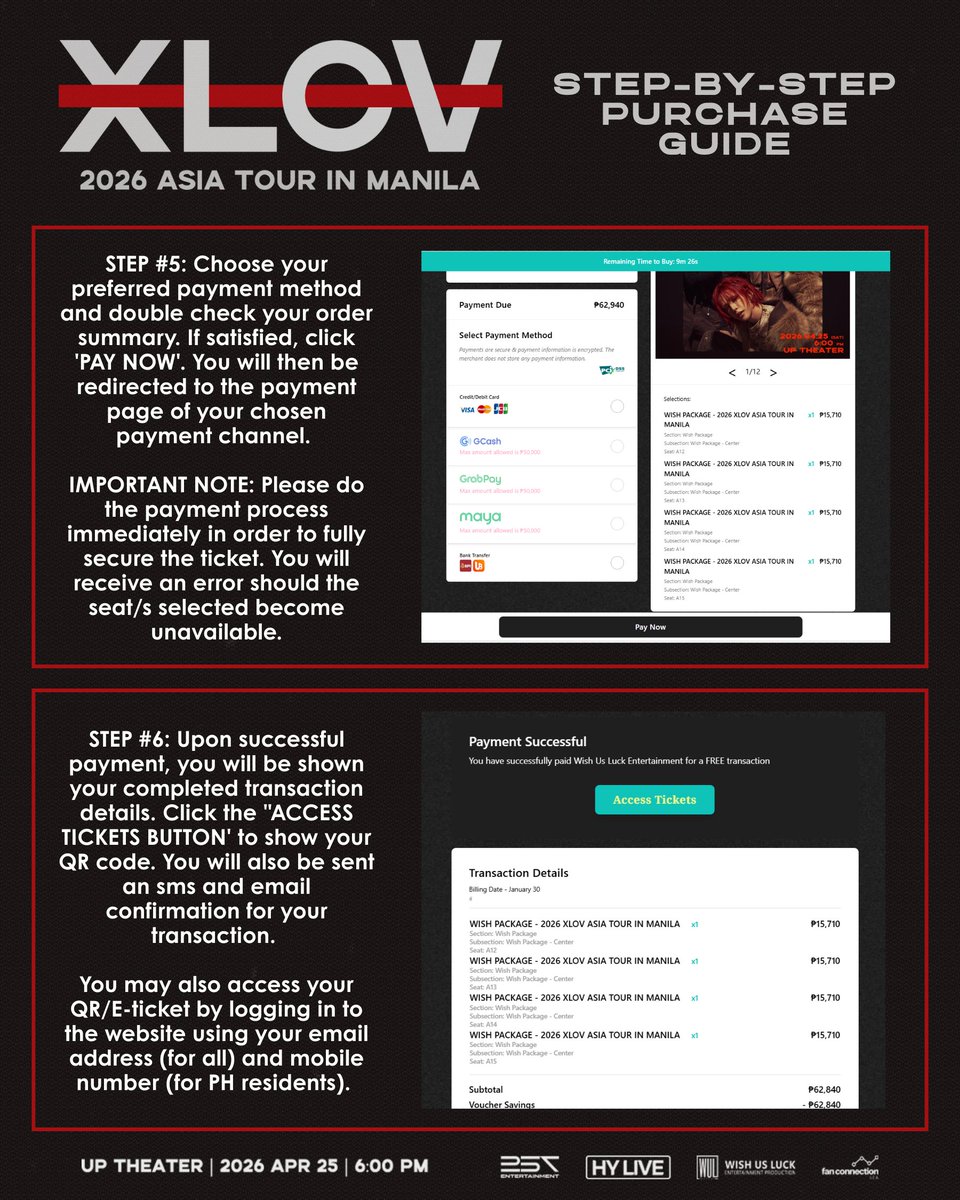 wishusluckent's tweet photo. EVOLs, here's everything you need to know if you want to secure your spot for the 2026 XLOV ASIA TOUR in Manila!

Make sure to read everything carefully for a smoother and faster checkout on ticketing day. 

Tickets go on sale beginning February 4, 2026 (Wednesday), 12NN PHT, exclusively ONLINE via https://t.co/cH26Hjx7Kj. 

#XLOV #엑스러브
#XLOVAsiaTour2026 #XLOVinManila
#257Entertainment #HYLIVE #WishUsLuckPH #Fanconsea