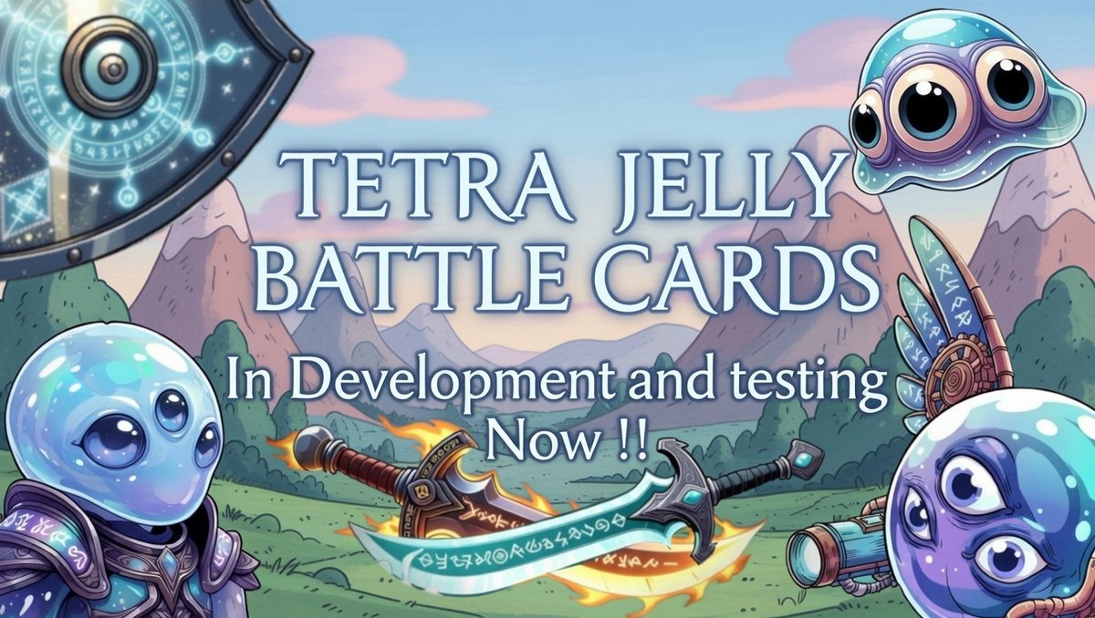Join The Discord if you wanna Help Test !!
discord.gg/4jd9Pbcbss

We are Testing on 
Polygon Amoy Testnet

Details and Instructions will be provided to help us test this Browser Based Skill/Luck Card Battle game 

The Next Phase of Jelly is Upon Us 🍞

#TetraJellyCardBattle