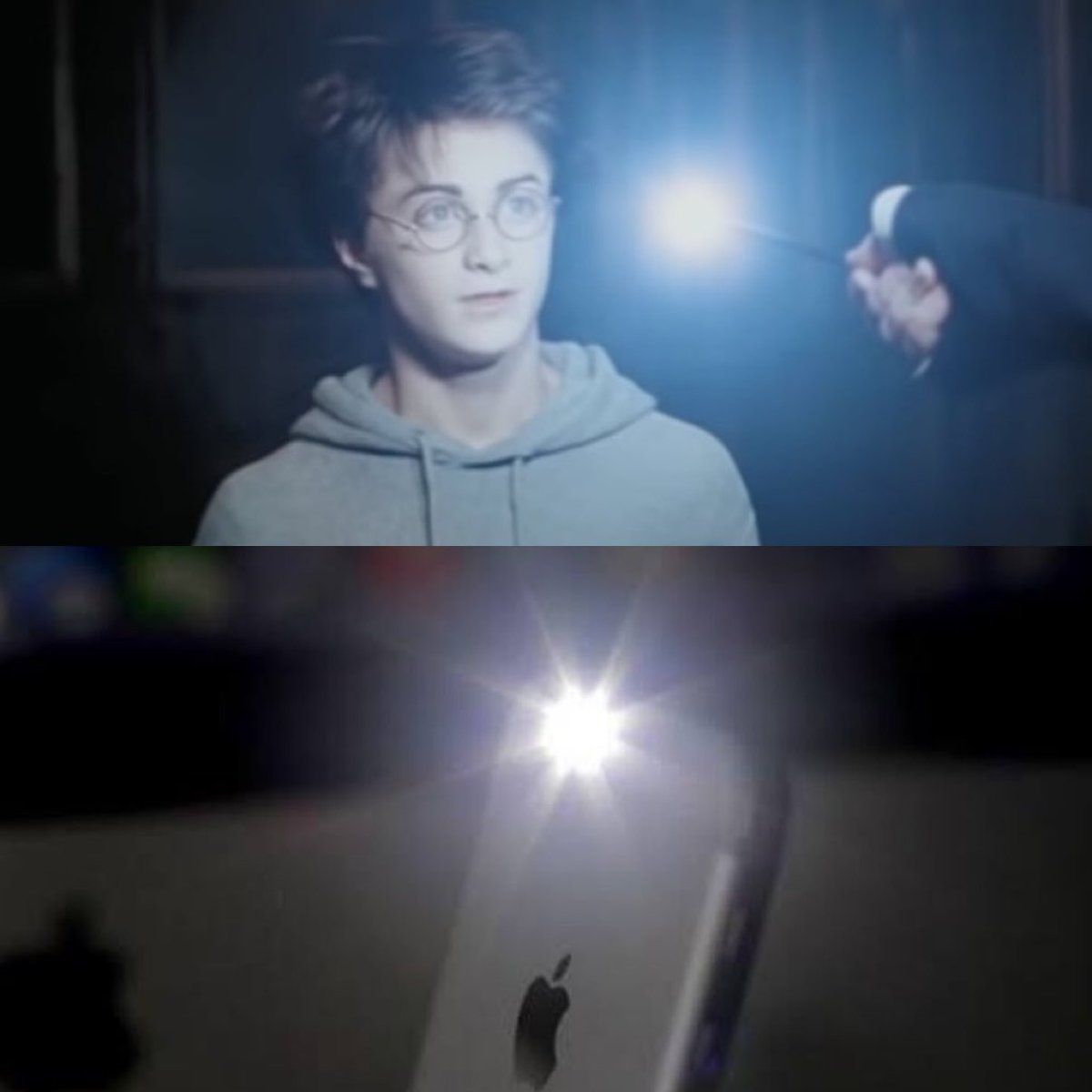 todayyearsold's tweet image. iPhone users - did you know that saying “Lumos” to Siri turns your flashlight on?

Then just say “Nox” to turn it off. Try it 🪄