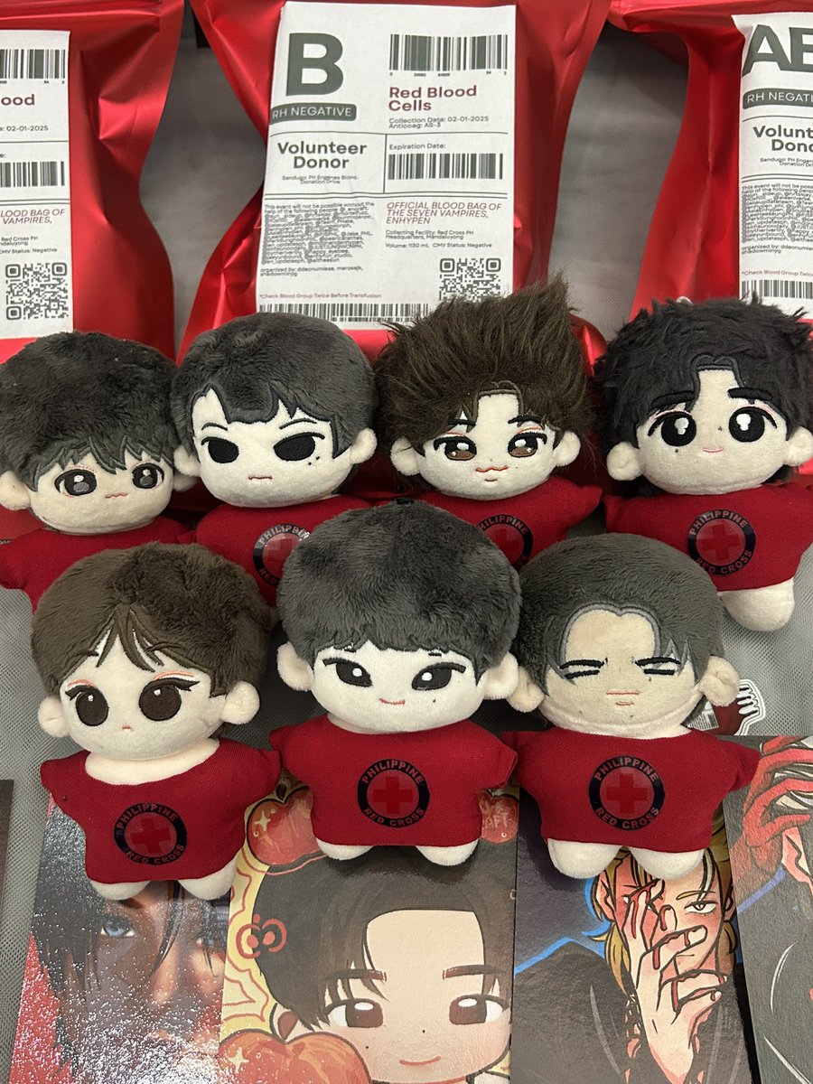 moonandenhypen's tweet image. ENGENE who will donate their blood will see the small kids in Red Cross shirts as well as blood bags with vampire gummies, Support Vampire Rights pins and stickers! So creative and for a good cause 

Hope ENHYPEN can be recognized by Red Cross globally for their impact