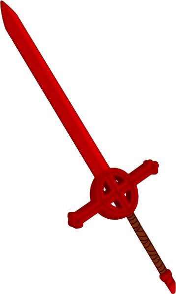 swordposting's tweet image. Today’s Sword of the Day is: The Demon Blood Sword from Adventure Time