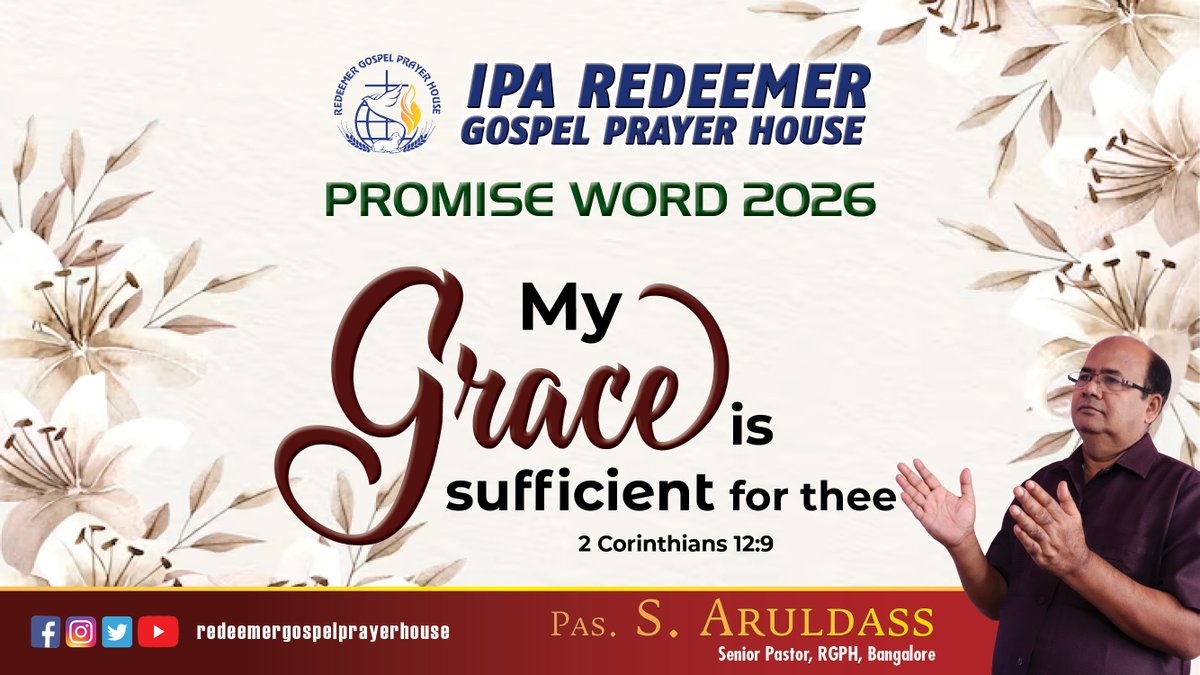 IPA_RGPH's tweet photo. 2026 Promise Word | IPA REDEEMER GOSPEL PRAYER HOUSE | Pr. Arul Dass | #redeemergospelprayerhouse #SundaySermon #RGPH https://t.co/ggOaN8D9sG