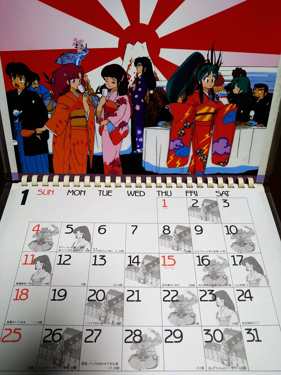 当時もったいなくて使えなかった1987年のうる星やつらカレンダーが出