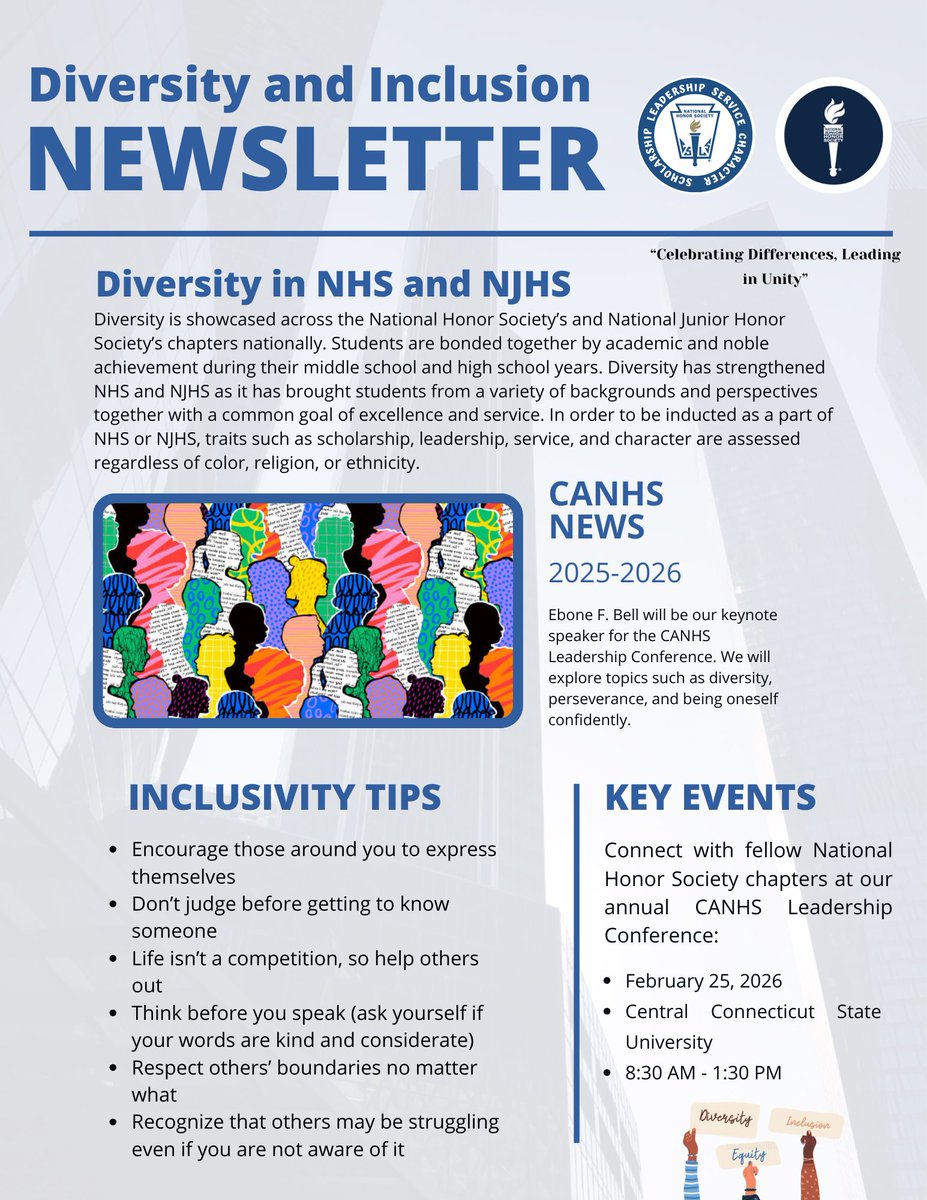 CT_CANHS's tweet photo. Check out our second newsletter of 2026! 

Learn to create an environment supportive of classmates of different races, genders, and abilities. https://t.co/3t1tpV2FTc