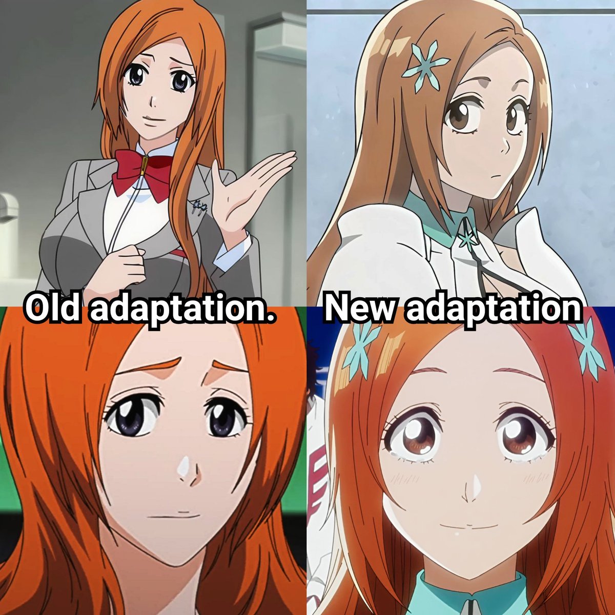 ichihimepics's tweet photo. Old adaptation vs New adaptation. https://t.co/dMXhL0f8mf