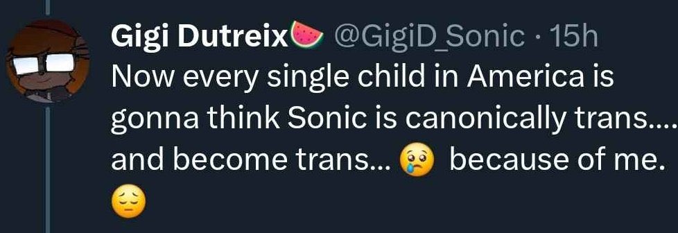 SonicDramaDaily's tweet image. @SEGA @sonic_hedgehog this content confuses me and makes me think differently about the sonic the hedgehog games and other sonic branded media. from now on i won't be buying anything sonic related because of content like this