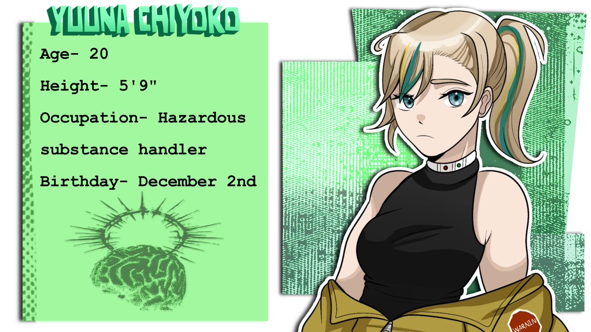 [UPDATED INFORMATION CARD]

Yuuna Chiyoko - Hazardous Substance Handler
