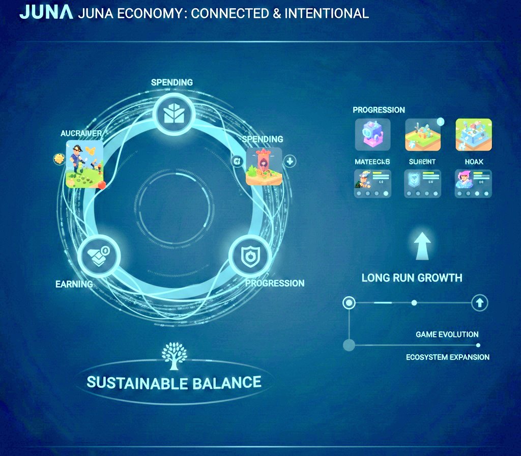 Agents_One's tweet photo. Overall, JUNA’s model makes sense because earning, spending, and progression are clearly connected. It gives the token real purpose instead of artificial value, and the focus on active participation and balance makes it feel built for the long run, lived hype cycles. https://t.co/3x7Xh70Xcb