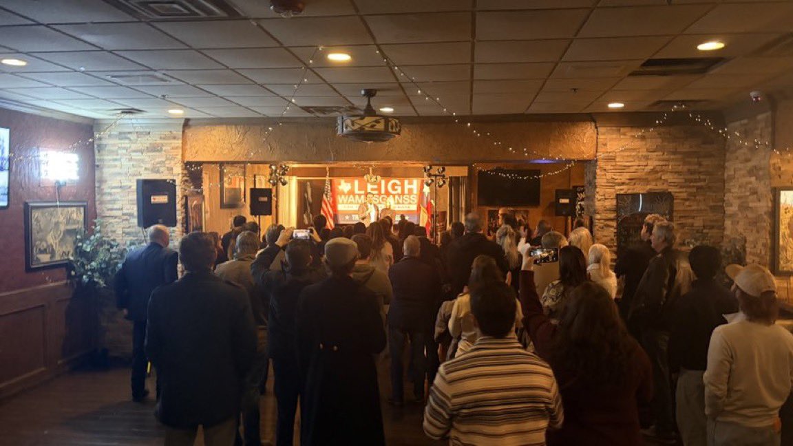 PollTracker2024's tweet image. Leigh Wambsganss (R) appears to concede defeat at election night event

Wambsganss: “We’ll be back in November.”

Source: Current Revolt