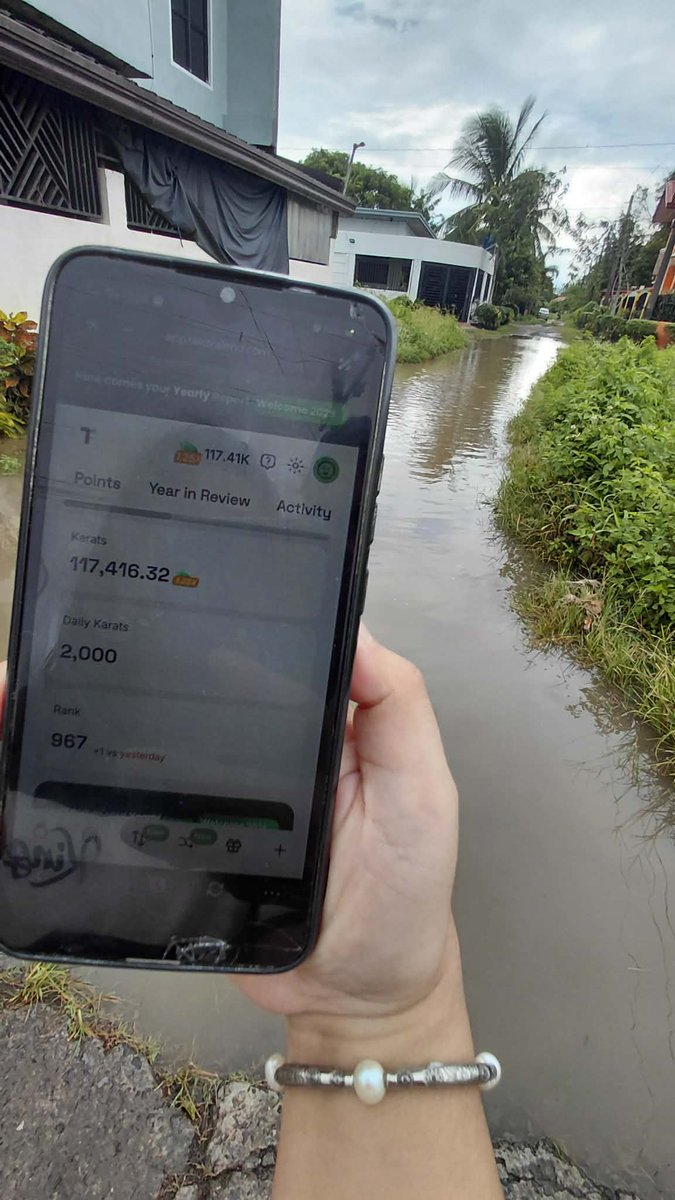 Even when everything around us was flooded, I was still thinking about how to earn more Karats 💎 in <a href="/TakaraLend/">Takara Lend💎</a> 

#TakaraIRL