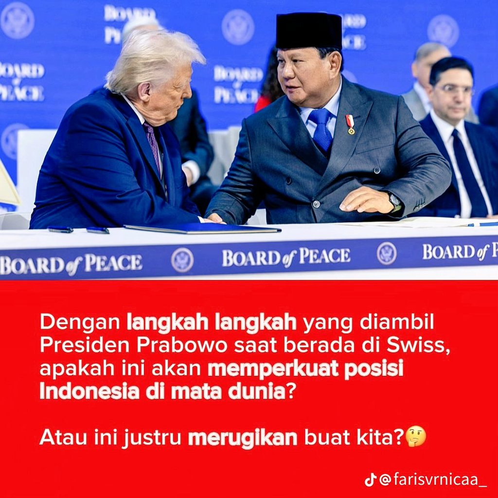 nasbiih7's tweet photo. Sorotan pertemuan dunia di WEF 2026 mengarah pada pesan Presiden Prabowo bahwa kemajuan global hanya mungkin terwujud lewat Perdamaian Stabilitas Global sebagai fondasi bersama #PrabowoPerkuatEkonomiDunia https://t.co/K3HJKO3lls