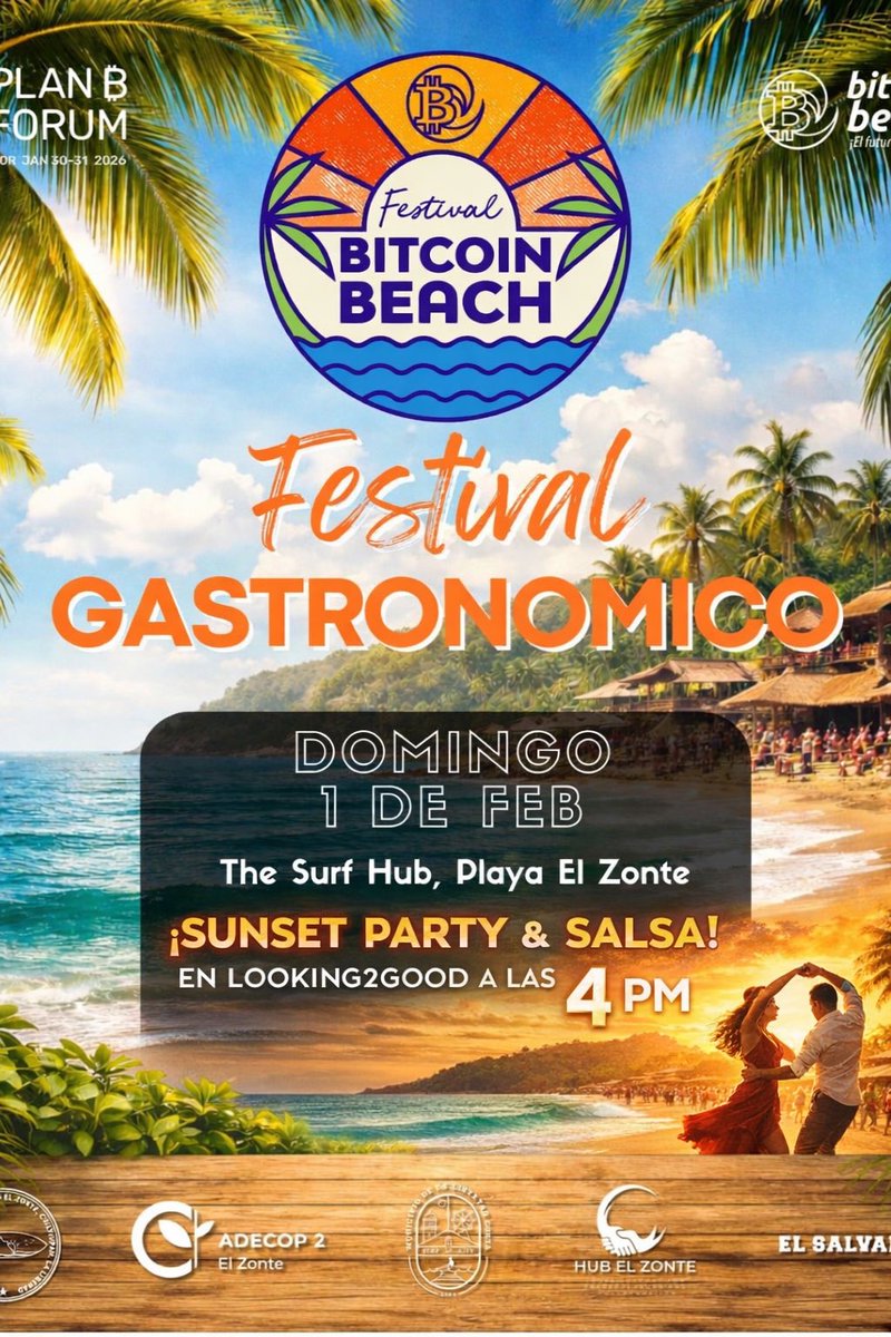 romanmartinezc's tweet photo. See you tomorrow at @Bitcoinbeach 🎉🎉🇸🇻 https://t.co/JNY5lYNj58