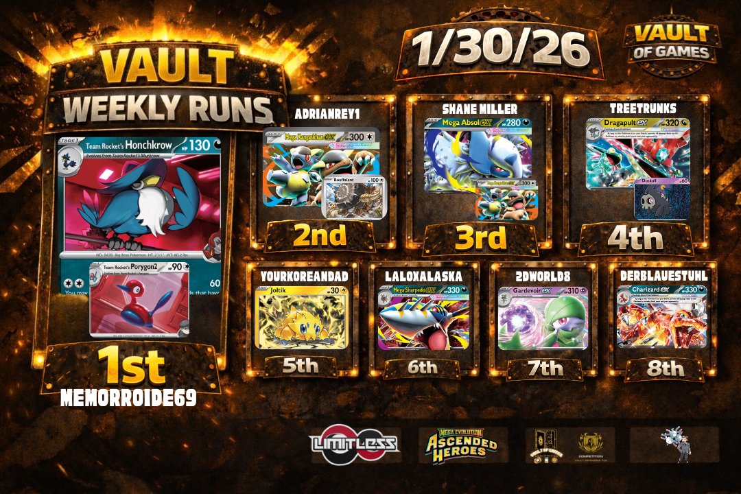 Vault Weekly Runs 1/30/26