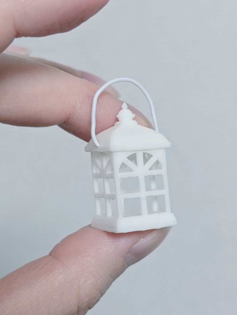 ちょっと歪んでるけどまあまあ綺麗に出た　いつか使う予定の小道具のランタン