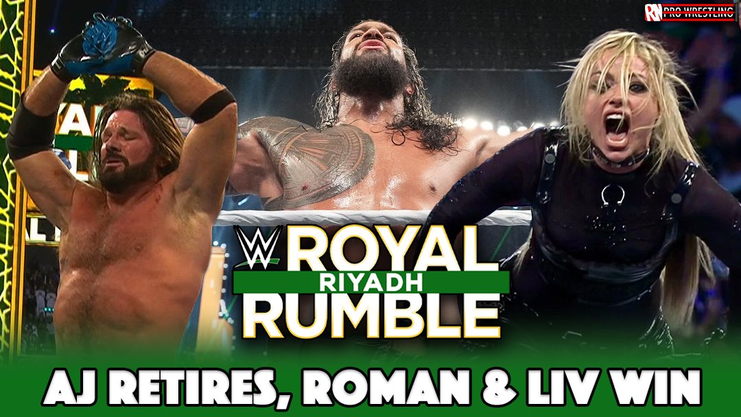 RNProWrestling's tweet image. WWE Royal Rumble Review

We talk 👇
🔹 AJ Styles retiring
🔹 Bron Breakker's mystery attacker
🔹 Sami Zayn not winning a World Title
🔹 Fans against Jey Uso
🔹 Oba Femi v Lesnar
🔹 LA Parka confusion
🔹 Liv finally winning
🔹 Roman disappointment
➕more
🎥 youtube.com/live/OFACWMSYh…