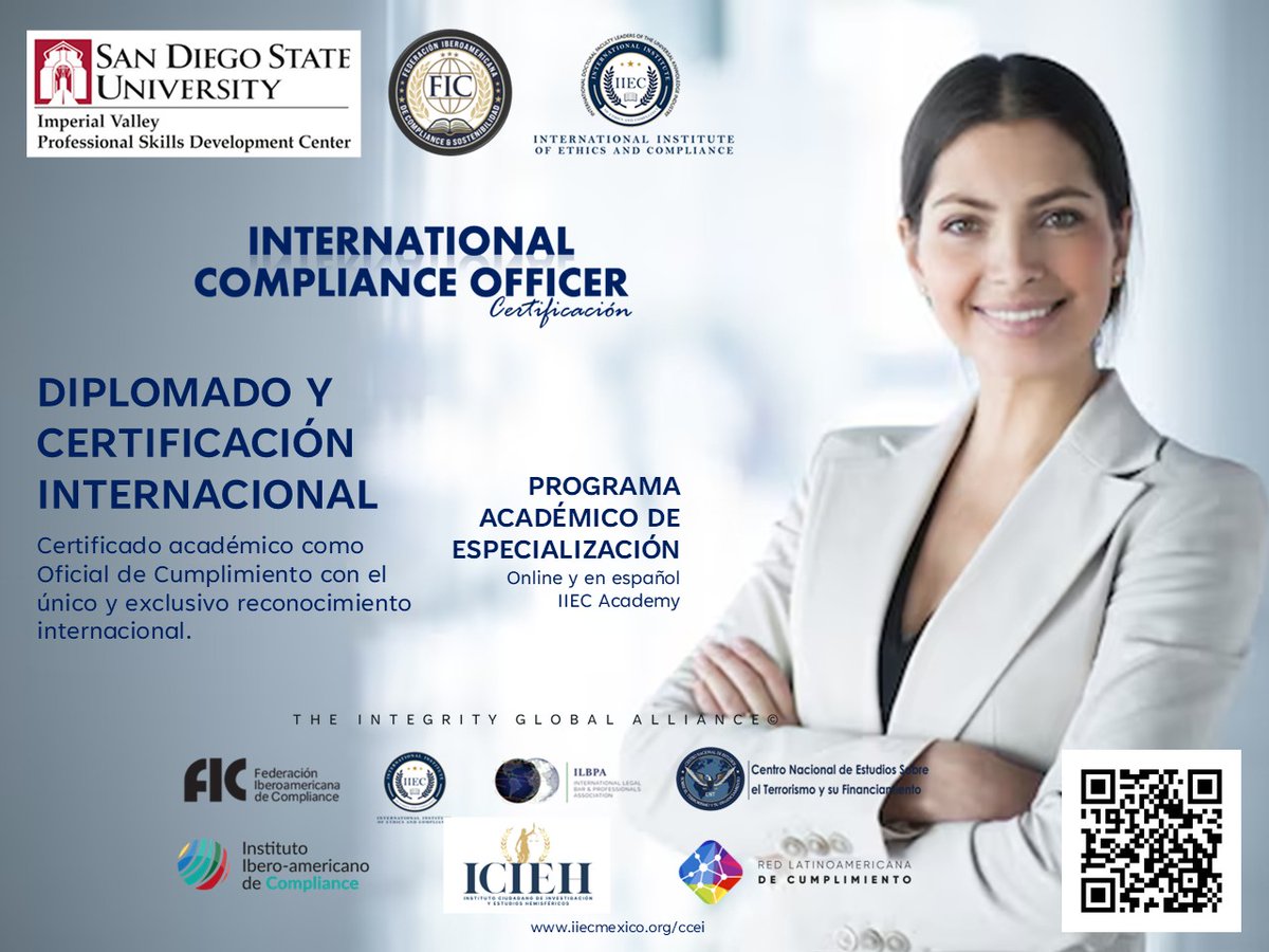 IIECompliance's tweet photo. Program Highlights:
✓ Triple international accreditation
✓ Global professional network access
✓ Lifetime membership benefits
✓ ESG &amp; compliance leadership training

Start Date: March 9, 2026
Scholarship Deadline: February 15th https://t.co/OluC9jMSTu