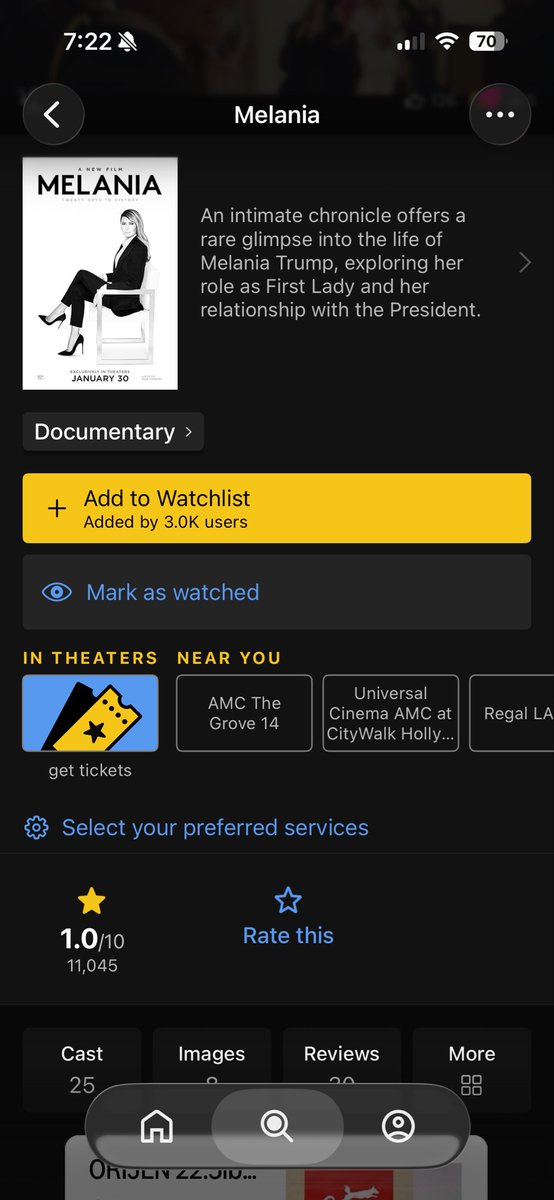 lanem_385's tweet photo. @MELANIATRUMP It has a lower rating than SNOW WHITE on IMDb….😂😂😂😂😂😂 https://t.co/GYL4mnA3Ws