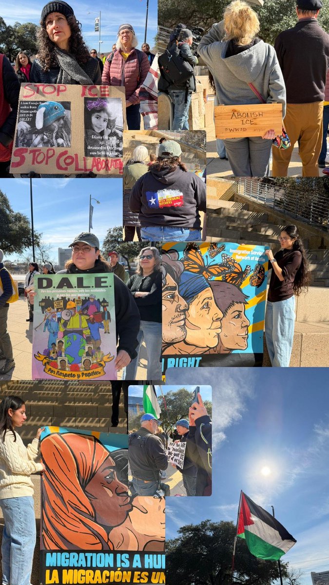 ChildDefender's tweet photo. This week at Austin City Hall, #CDFTexas stood with the Immigrant Services Network of Austin for a vigil in solidarity with detained children. Their message: end family detention. Watch @CBSAustin’s live stream of the event: https://t.co/qcvgyOz8KY https://t.co/Ap8kusYl3p
