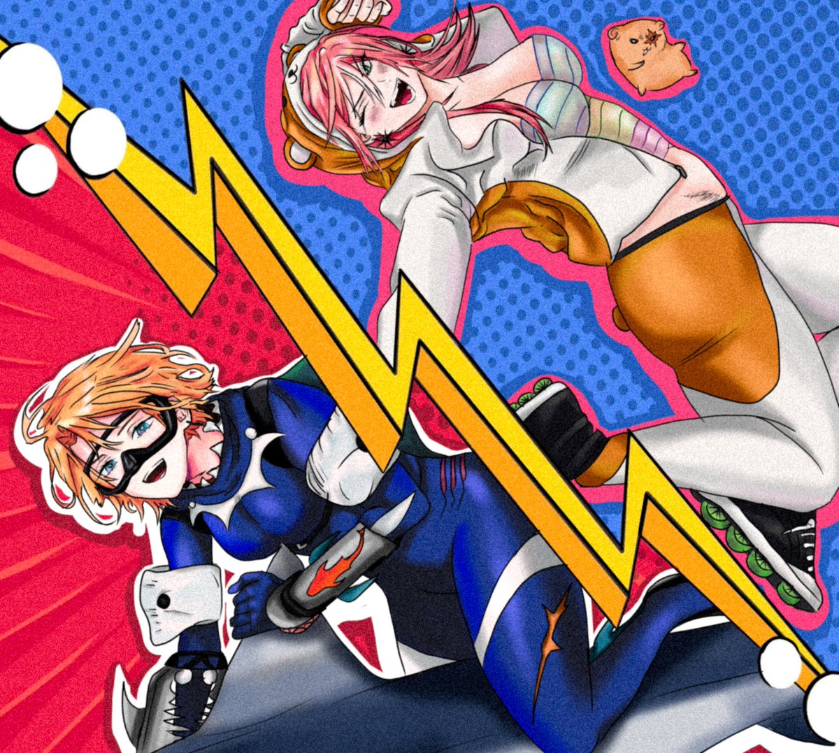 きんちゃんシバヅケ、ベニショウガ Kyōko Himekawa and Kimie Arashiyama as Super-Heroines : Shark