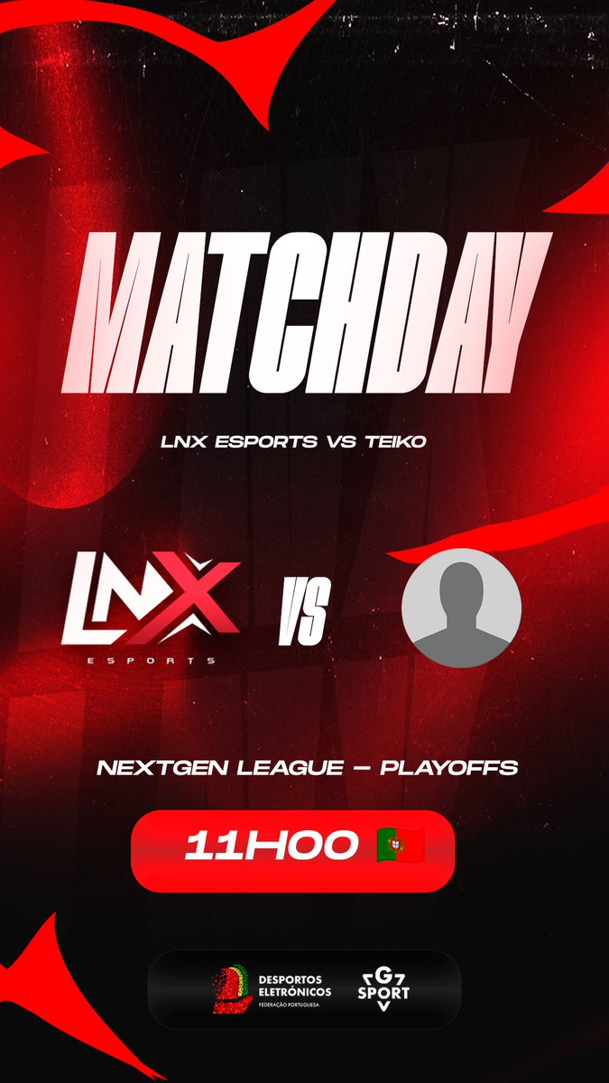 lusonixesports's tweet photo. NEXTGEN LEAGUE - PLAYOFFS
🆚 #teiko
⏱️ 11:00
📺 https://t.co/4zw3F5VTuC https://t.co/y8MKDGiJMB